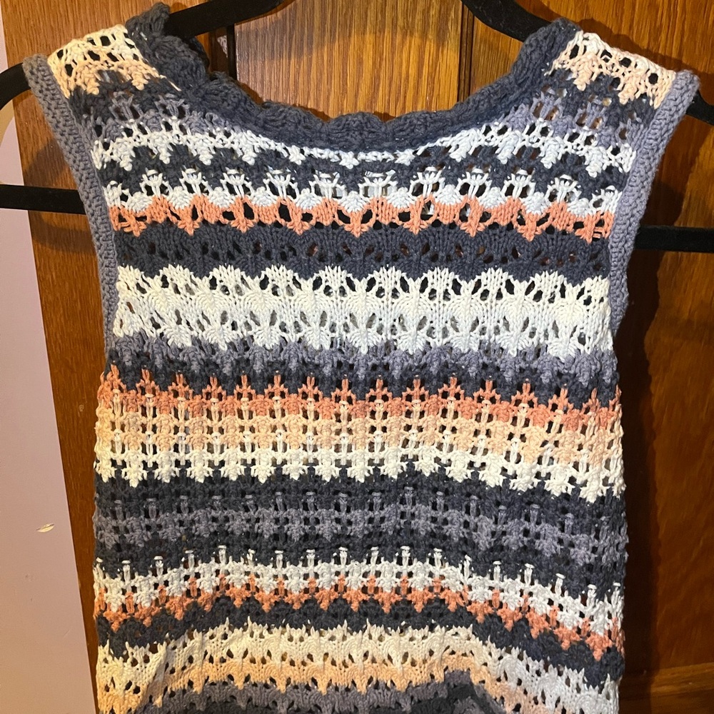 Universal Thread Multicolor Crochet Sleeveless Top